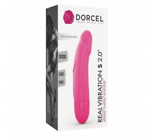 Вібратор Dorcel Real Vibration S Magenta 2.0, діаметр 3,7см, перезаряджається, для точки G