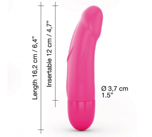 Вібратор Dorcel Real Vibration S Magenta 2.0, діаметр 3,7см, перезаряджається, для точки G