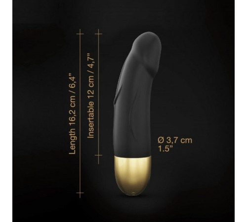 Вібратор Dorcel Real Vibration S Gold 2.0, діаметр 3,7см, перезаряджуваний, для точки G