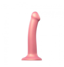 Насадка для страпону Strap-On-Me Mono Density Dildo Rose M, діам. 3,3 см, одношаровий силікон, гнучк