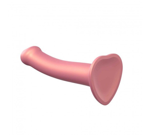 Насадка для страпону Strap-On-Me Mono Density Dildo Rose M, діам. 3,3 см, одношаровий силікон, гнучк