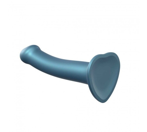 Насадка для страпону Strap-On-Me Mono Density Dildo M Blue, діам. 3,3 см, одношаровий силікон, гнучк