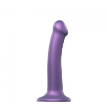 Насадка для страпону Strap-On-Me Mono Density Dildo Violet M, діам. 3,3 см, одношаровий силікон, гну