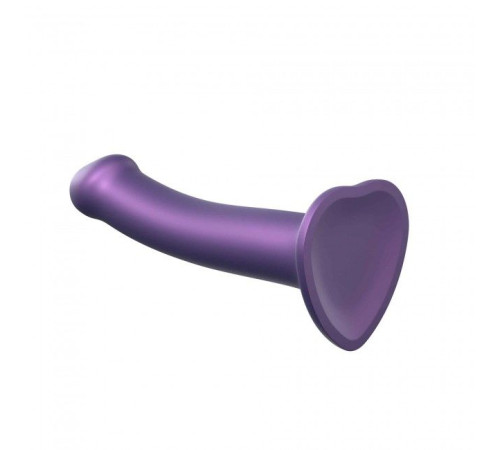 Насадка для страпону Strap-On-Me Mono Density Dildo Violet M, діам. 3,3 см, одношаровий силікон, гну