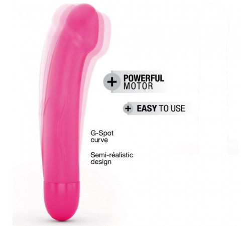 Вібратор Dorcel Real Vibration M Magenta 2.0, діаметр 3,7см, перезаряджається, для точки G