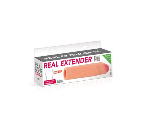 Насадка на член Real Body — Real Extender BIGGY із закритою головкою