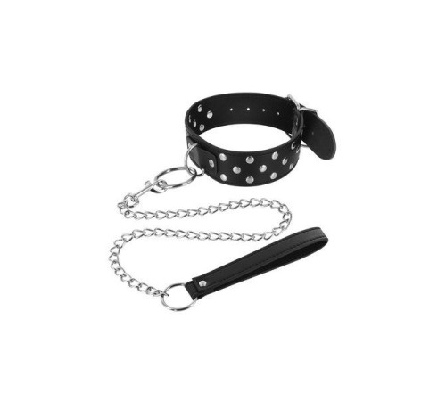 Нашийник з повідцем Fetish Tentation Rivets and Leash