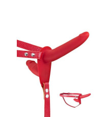 Подвійний страпон Fetish Tentation Strap-On with Double Dildo Red