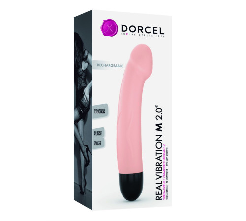 Вібратор Dorcel Real Vibration M Flesh 2.0, діаметр 3,7см, перезаряджається, для точки G