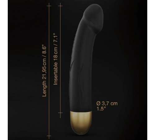 Вібратор Dorcel Real Vibration M Gold 2.0, діаметр 3,7см, перезаряджається, для точки G