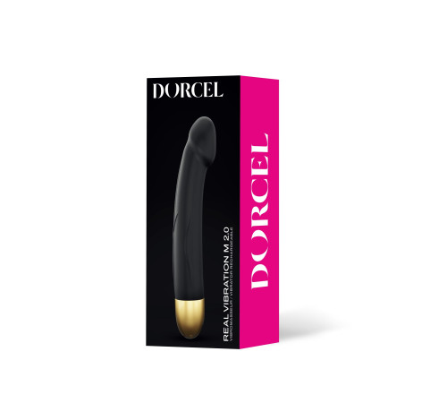 Вібратор Dorcel Real Vibration M Gold 2.0, діаметр 3,7см, перезаряджається, для точки G