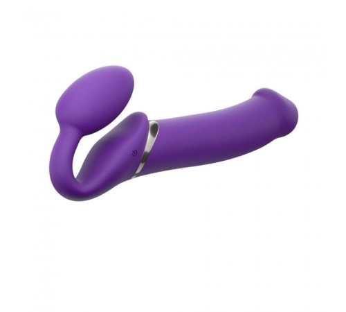 Безремінний страпон з вібрацією Strap-On-Me Vibrating Violet XL, діам. 4,5 см, пульт ДК, регульовани