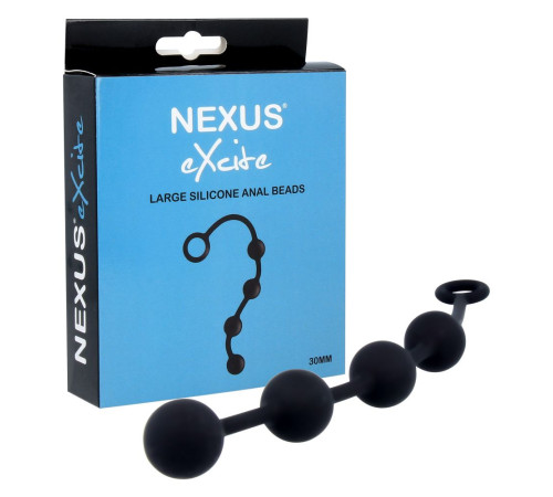 Анальні кульки Nexus Excite Large Anal Beads, силікон, макс. діаметр 3 см