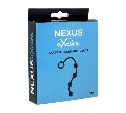 Анальні кульки Nexus Excite Large Anal Beads, силікон, макс. діаметр 3 см