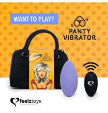 Вібратор в трусики FeelzToys Panty Vibrator Purple з пультом ДК, 6 режимів роботи, сумочка-чохол