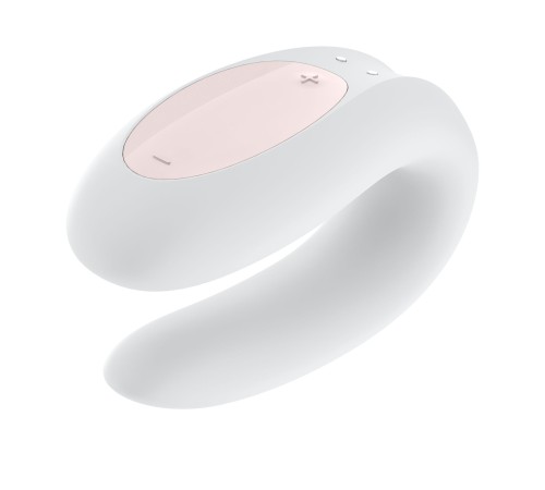 Смартвібратор для пар Satisfyer Double Joy White із широким кліторальним стимулятором