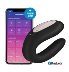 Смарт-вібратор для пар Satisfyer Double Joy Black із широким кліторальним стимулятором