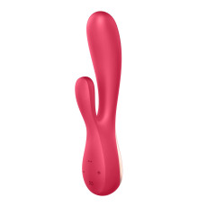 Смарт вібратор-кролик Satisfyer Mono Flex Red, 2 мотори, керування через інтернет