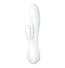 Смарт вібратор-кролик Satisfyer Mono Flex White, 2 мотори, керування через інтернет