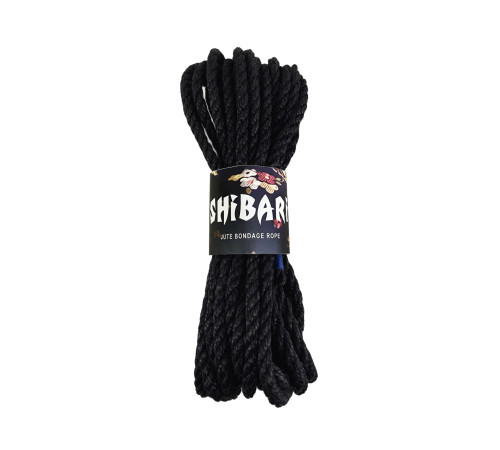 Джутова мотузка для шібарі Feral Feelings Shibari Rope, 8 м чорна