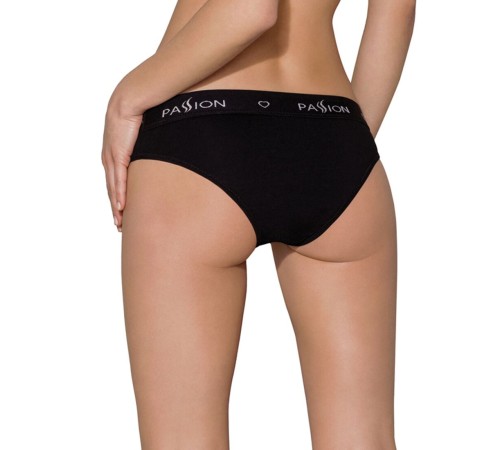 Трусики з широкою гумкою і мереживом Passion PS001 PANTIES XL, black