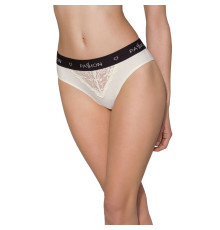 Трусики з широкою гумкою і мереживом Passion PS001 PANTIES L, ecru