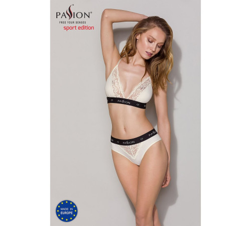 Трусики з широкою гумкою і мереживом Passion PS001 PANTIES L, ecru