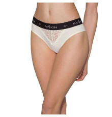 Трусики з широкою гумкою і мереживом Passion PS001 PANTIES S, ecru