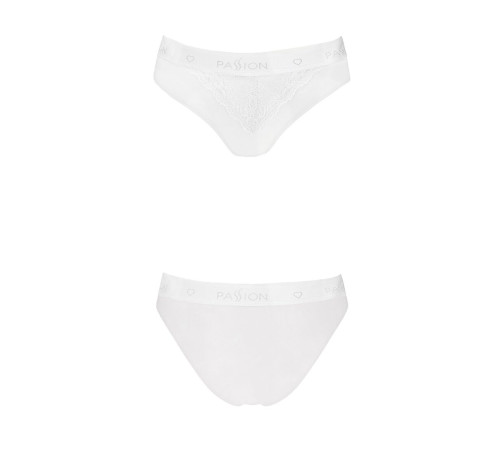 Трусики з широкою гумкою і мереживом Passion PS001 PANTIES L, white