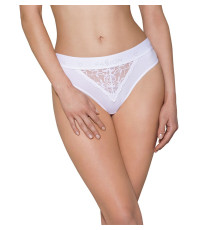 Трусики з широкою гумкою і мереживом Passion PS001 PANTIES M, white