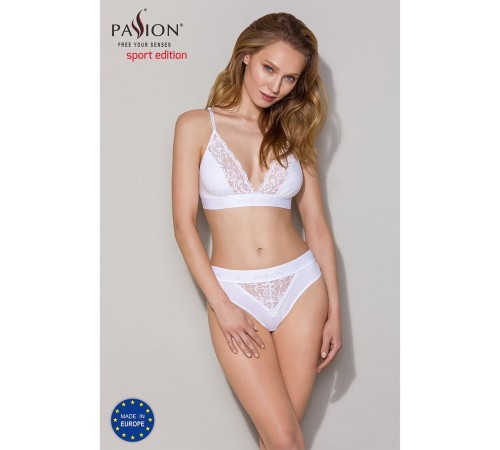 Трусики з широкою гумкою і мереживом Passion PS001 PANTIES M, white