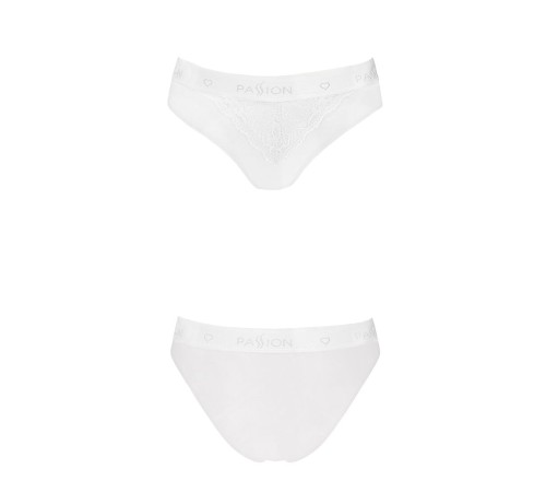 Трусики з широкою гумкою і мереживом Passion PS001 PANTIES M, white