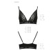 Еластичний топ з мереживом Passion PS001 TOP M, black