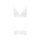 Еластичний топ з мереживом Passion PS001 TOP L, white