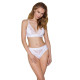 Еластичний топ з мереживом Passion PS001 TOP L, white