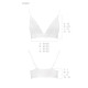 Еластичний топ з мереживом Passion PS001 TOP S, white