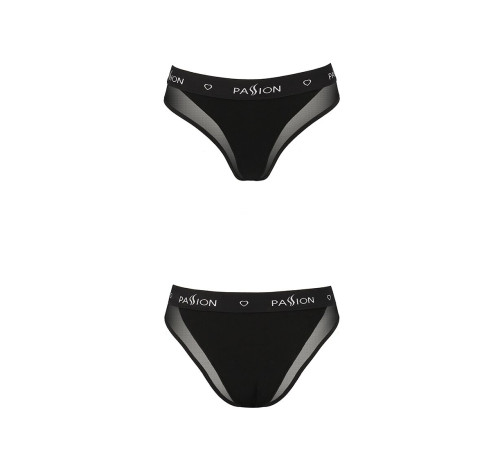 Трусики з прозорою вставкою Passion PS002 PANTIES L, black