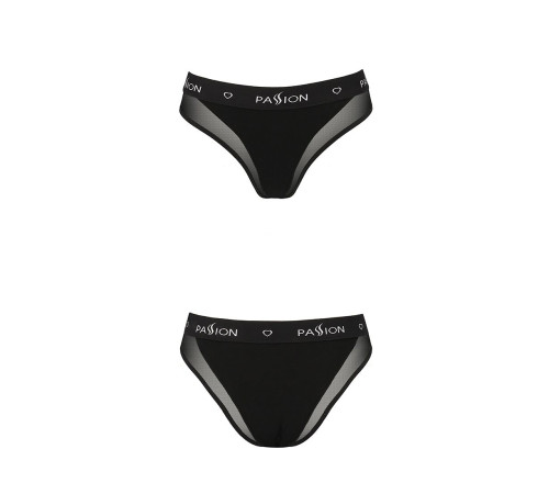 Трусики з прозорою вставкою Passion PS002 PANTIES S, black