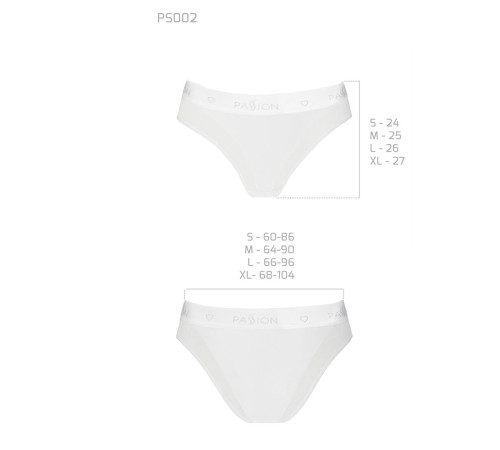 Трусики з прозорою вставкою Passion PS002 PANTIES L, white