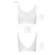 Топ з прозорою вставкою Passion PS002 TOP L, white