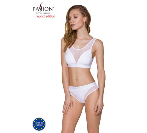 Топ з прозорою вставкою Passion PS002 TOP L, white