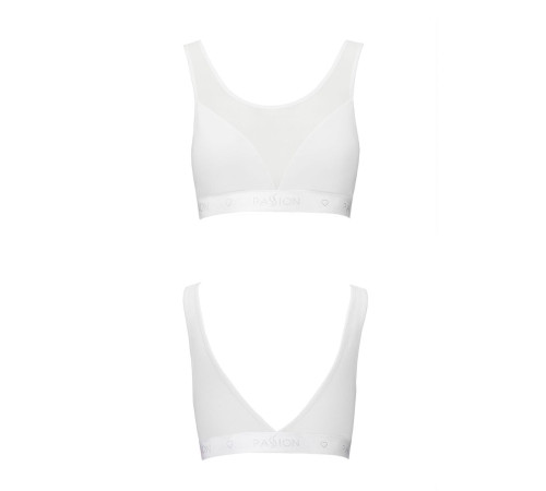 Топ з прозорою вставкою Passion PS002 TOP L, white