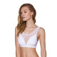 Топ з прозорою вставкою Passion PS002 TOP M, white