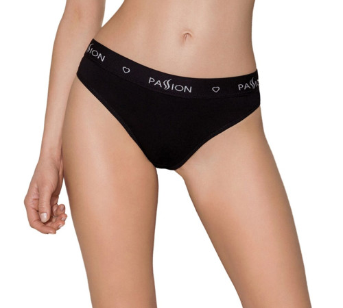 Трусики-сліпи з бавовни та еластаном Passion PS004 PANTIES S, black