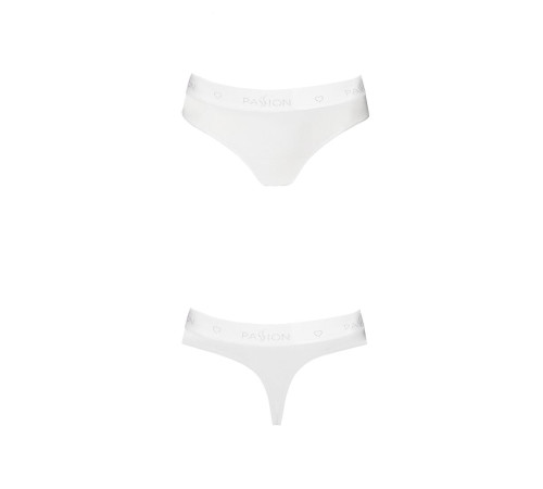 Трусики-бразиліана з бавовни Passion PS005 PANTIES L, white