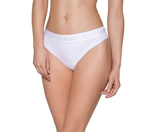 Трусики-бразиліана з бавовни Passion PS005 PANTIES M, white