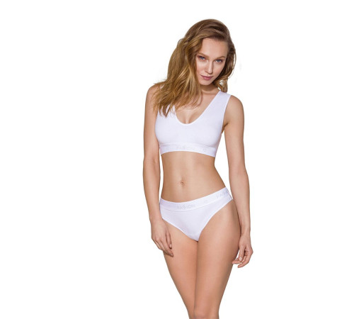 Спортивний топ з еластичної бавовни Passion PS005 TOP S, white