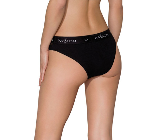 Трусики з прозорою вставкою Passion PS006 PANTIES L, black