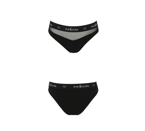 Трусики з прозорою вставкою Passion PS006 PANTIES L, black