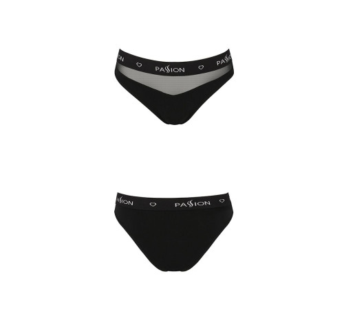 Трусики з прозорою вставкою Passion PS006 PANTIES M, black